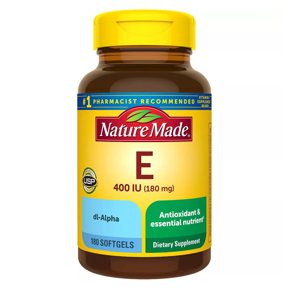 Vitamin E 400 I.U. Dietary Supplements For A Healthy Heart, By Nature Made - 180 Ea